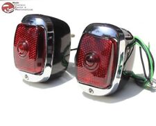 40-53 Chevy First Series Pickup Truck Rear 6v Tail Lamp Lights Right Left Set
