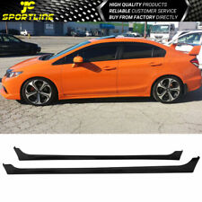 Fits 12-15 Honda Civic 9th 4dr Mugen Rr Style Side Skirts Extension Pair - Abs