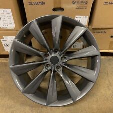 21 X 8.5 Turbine Style Gunmetal Replacement Wheel Rim For Tesla 5x120 Model S