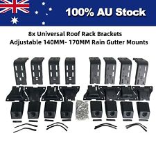 8x Universal Roof Rack Brackets Adjustable 140mm-170mm For Rain Gutter Mount 4wd