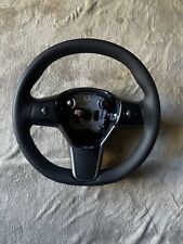 Authentic Tesla Model 3 Y Oem Heated Black Leather Steering Wheel