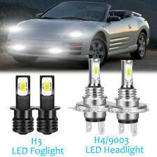 For Mitsubishi Eclipse 2000-2002 Led Headlight Hilo 9003h3 Fog Light Bulbs Yu