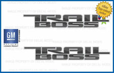 Pair - Silverado Trail Boss Decals Bed Side Stickers Graphic Gray Black Fg6a5