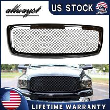 Grille For 2002 2003 2004 2005 Dodge Ram 1500 2500 3500 Grill Bumper Gloss Black