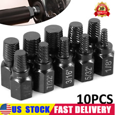 10x Screw Extractor Kit Damaged Screw Remover Set Easy Out Drill Bits Bolt Stud