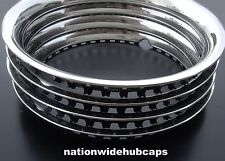 4 Chevy Impala 9c1 Police 16 Trim Rings Steel Wheel Hub Caps Beauty Bands Rims