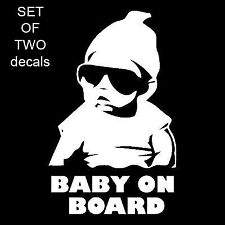 2x Baby On Board Carlos Funny Hangover Car Truck Window Sticker Vinyl Decal
