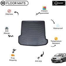 Vehicle Specific Rubber Trunk Cargo Liner For Toyota Yaris 2000 - 2005