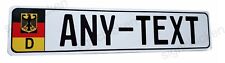 Euro Style Tag Bmw European License Plate Any Text Custom German