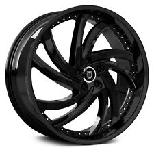 22 Inch 22x10 Lexani Turbine Gloss Black Wheels Rims 5x4.5 5x114.3 15