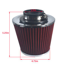 Red 2.5 63mm Performance High Flow Inlet Cold Air Intake Cone Dry Filter