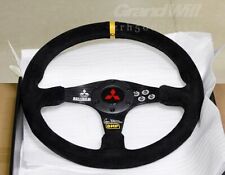 Omp Rallyart 350mm 14 Suede Leather Sport Steering Wheel Fit For Mitsubishi Hub