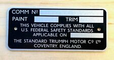 Triumph Tr250 Commission Plate - Com0052