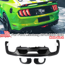 For 2018-2022 Ford Mustang Rear Bumper Lip Lower Dualquad Diffuser Valance Kit