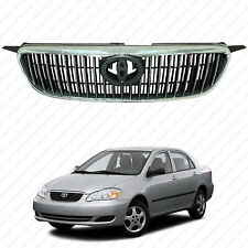 For 2005 2008 Toyota Corolla Upper Grille Altis Chrome Black Vertical Style