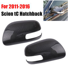 Glossy Carbon Fiber Door Side Mirror Cover Cap For 2011-2016 Scion Tc Hatchback