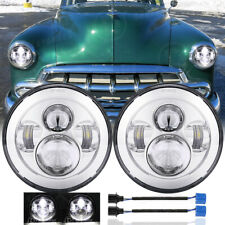 2x 7 Inch Round Led Headlights Hilo Beam For Chevy Styleline Deluxe 1949-1952