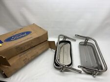 Nos Ford Stainless West Coast Large Tow Mirrors Oem Ford Script C9tz-17682-b