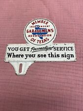 Vintage Garagemens Association Of Texas License Plate Topper