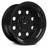 15x7 Vision Sport Lite Pro Drag Black Racing Wheel 4x4.25 4.75b No Weld Mustang