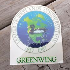Ducks Unlimited 1937-1987 50th Greenwing 4 18 Clear Glossy Decal Sticker
