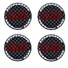 4x45mm Volk Racing Grey Red Wheel Center Stickers Hub Stickers Rim Stickers