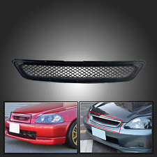 For 1996 1997 1998 Honda Civic Jdm Type R Black Mesh Abs Front Hood Grille Grill