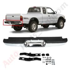 Rear Chrome Bumper Cover Assembly For 1995-2004 Toyota Tacoma Pickup Black Pads