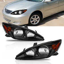 2pcs Clear Lens Front Lamps Headlights Set For 2002-2004 Toyota Camry Sedan