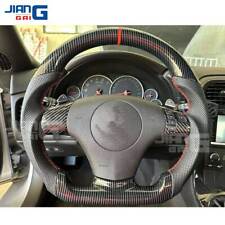 Hydro Dip Carbon Fiber Steering Wheel Fit 06-13 Corvette C6 Z06 Zr1 Us Stock