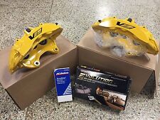 2009-13 Cadillac Cts-v Brembo Yellow 6 Piston Front Calipers Wpads Pins Zl1