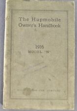 1916 Hupmobile Owners Handbook Model N Roadster Touring Car Sedan Nice Original