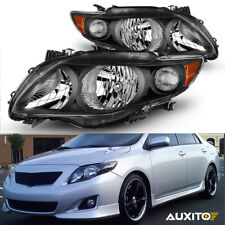 Left Right Pair Headlights For 2009 2010 Toyota Corolla Headlamps Replacement Bc