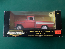 118 Diecast Cars American Muscle 1957 Chevy Cameo Pickup Red 