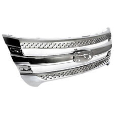 For Ford Explorer 2011-2015 Snap On Front Bumper Grille Grill Overlay Chrome