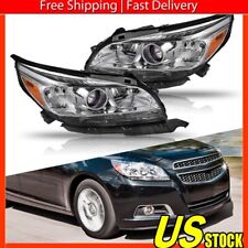 Set 2 Projector Headlights Headlamps Fit For 2013 2014 2015 Chevy Malibu