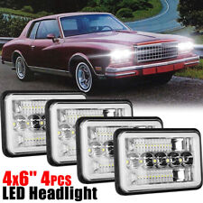 4pcs 4x6 Inch Led Headlights Hilo Drl For Pontiac Trans Am 98-02 Projector Us