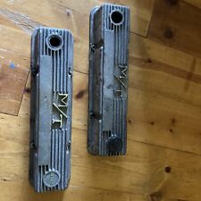 Vintage Aluminum Mt Finned Small Block Chevy Valve Covers 283 327 350 140r-50b