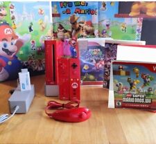 Nintendo Wii Red Anniversary Se New Super Mario Galaxy Smash Bros Melee Bundle