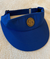 Vintage Puget Sound Naval Shipyard Visor Blue Gold Adjustable Hat Made In Usa