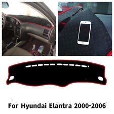 Blackred Dashboard Pad Dash Cover Mat 1pc Anti-slip For 2000-06 Hyundai Elantra