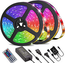 New Led Strip Lights 100ft Music Sync 5050 Rgb Room Light With Remote