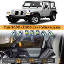 8 X Ultra White Led Lights Interior Package Kit For 2000 - 2006 Jeep Wrangler
