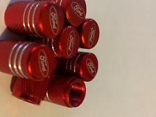 4x Red Ford Tire Valve Stem Caps For Car Truck Universal Fitting Free Ship