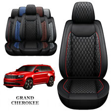 For 2011-2021 Jeep Grand Cherokee Car Seat Covers Full Set Pu Leather Waterproof