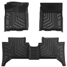 All Weather Floor Mats For 2018-2023 Toyota Tacoma Double Cab Rubber 3pcs Liner