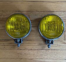 2 Vintage Power Ipf-90 5 Fog Lights Yellow Glass Car Truck Not Tested