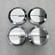 4pcs Set Work Wheels Emotion Series Center Caps Silver Flat Zr10 Cr Kiwami