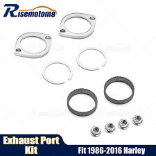 Exhaust Power Flange Gasket Seal Kit For Harley Touring Sportster Dyna Fxd Fxdwg