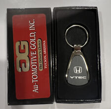 Honda Vtec Tear Drop Metal Charcoal Black Key Chain Licensed